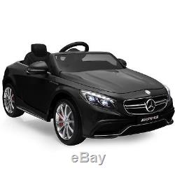 Ride On Car Kids MP3 Battery Power Parent Remote Control RC Mercedes S63 (Black)