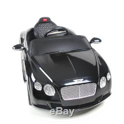 Ride On Car Licensed Bentley 12V Battery Remote Control Music Horn Sound Black