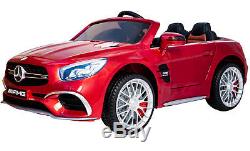 Ride On Car One Seater 12V Battery Licensed Mercedes SL65 MP4 Screen RC MP3 Red