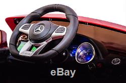 Ride On Car One Seater 12V Battery Licensed Mercedes SL65 MP4 Screen RC MP3 Red