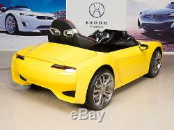 Ride On Car for Kids Battery Power Wheels Remote Control HENES BROON F830 Yellow