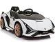 Ride On Cars With Remote Control Lambo Sian 12v Power Usb Mp4 Touch Screen White