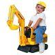 Ride On Excavator Toy Battery Powered Construction Tractor Kids Pretend Toy New