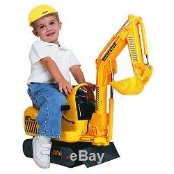 Ride On Excavator Toy Battery Powered Construction Tractor Kids Pretend Toy New