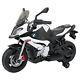 Ride On Motorcycle Licensed Bmw 12v Battery Powered Toy Training Wheel White