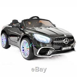 Ride On Toys 12V Battery Car Mercedes Remote MP4 Screen LED wheels Black