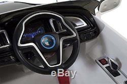 Ride On Toys Car For Kids Power Wheels BMW I8 6V Electric MP3 Cable Sports White