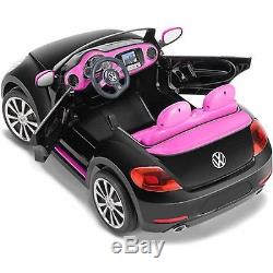Ride-On Vehicle VW Beetle Car Kids 12V Battery Powered Convertible Electric Toy