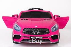 Ride on Car Kids RC 12V Electric Power Wheels With Radio & MP3 Mercedes SL65 Pink