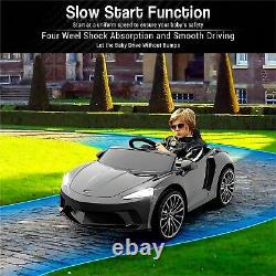 Ride on Car for Kids 12V Battery Powered Sports Car LED Headlights 2 Speed Black