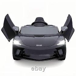 Ride on Car for Kids 12V Battery Powered Sports Car LED Headlights 2 Speed Black