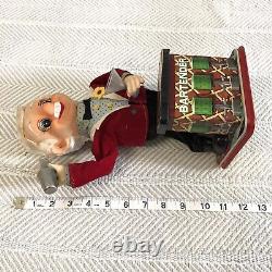 Rosko Toys Vintage Tin Smoking Bartender Figurine 1960s Japan Partially Works