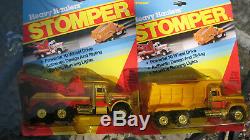 SCHAPER STOMPER Heavy Hauler Dump Truck and Tow Truck NOS. On cards