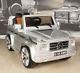 Silver Mercedes G55 Amg 12v Ride On Kids Battery Power Wheels Car Rc Remote
