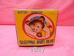 Sleeping Baby Bear Linemar Japan Mint In Box