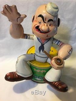 SMOKING POPEYE by LINEMAR TOYS EXCELLENT CONDITION WITH DISPLAY BOX