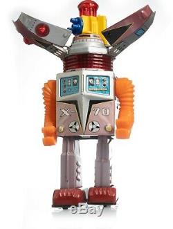 SPACE ROBOT Nomura tin toy X-70 Tulip Head battery operated Made in Japan