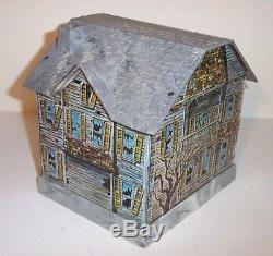 SPQQKY 1960'S HAUNTED HOUSE BATTERY OPERATED MYSTERY BANK TIN LITHO TOY DISNEY