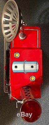 STRUCTOYS BATTERY OPERATED EXPLORER AND VANGUARD TRACKING STATION BOX TIN TOY