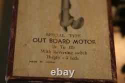 Sakai Seisakusho Vintage Metal Toy Boat Motor with Original Box Japan