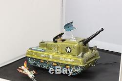 Space Patrol Tank Jet Japan Tin Vintage Lithograph Battery Operated Toy Original