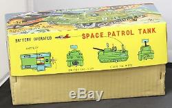 Space Patrol Tank Jet Japan Tin Vintage Lithograph Battery Operated Toy Original