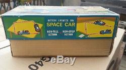 Space car modern toys Masudaya, boxed tin car battery operated