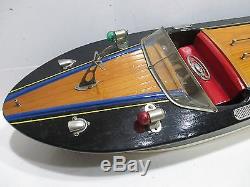 Speed Boat Twin Motor Excellent Plus In Original Box 18 Tested And Runs Good