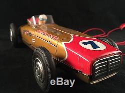 Speed King Tin Toy Car Battery Operated U Control With Original Box SE Japan 1960