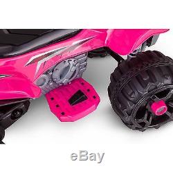 Sport ATV Quad 12V Fits Two Battery Powered Ride On Pink Toy Car for Kids Girls