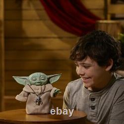 Star Wars The Mandalorian Child Yoda Animatronic Edition 25+ Talk Move Kids Toy