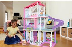 Super Giant Barbie DreamHouse Dollhouse Playset 70 Pieces Pink Toy Gift 4 Girls