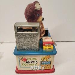 Super Susie Cashier Bear Battery Toy Tin Toy Linemar Japan Works