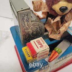 Super Susie Cashier Bear Battery Toy Tin Toy Linemar Japan Works