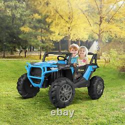 TOBBI 12V Kids Electric Battery-Powered Ride On 3 Speed Toy SUV Car with MP3, Blue