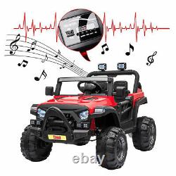TOBBI 12V Kids Electric Battery-Powered Ride On 3 Speed Toy SUV Truck Car, Red