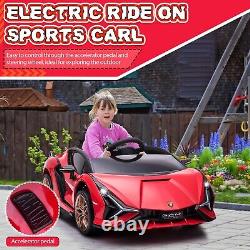 TOBBI 12V Kids Ride On Lamborghini SIAN Electric Car for Kids With Remote Control
