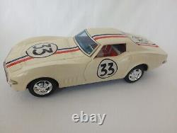 Taiyo Bump N Go Corvette Strips and Numbers Battery Operated Corvette With BOX