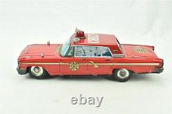 Taiyo World Toy Battery Operated 1963 Ford Fire Chief Car Bump and Go