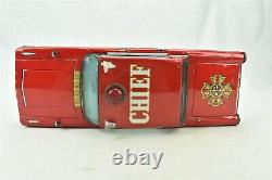 Taiyo World Toy Battery Operated 1963 Ford Fire Chief Car Bump and Go