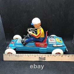 Tin Litho Toy Car 1960 Lite-O-Wheel Go Kart Japan Nomura Rosko Battery Op