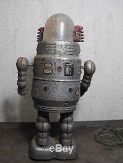 Tin Toy Door Robot Alps 1958 Vintage Battery Operated Remot Control Japan