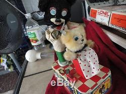 Tin toy barber bear vintage rare. Look. Battery op