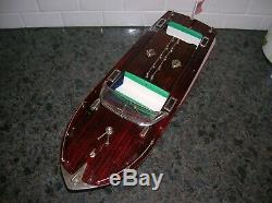 Toy Wood Boat K&o 16 Inch Speedster Ito Vintage All Wooden Battery Operated Boat