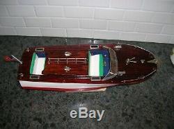 Toy Wood Boat K&o 16 Inch Speedster Ito Vintage All Wooden Battery Operated Boat