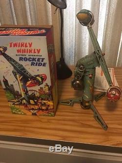Twirly Whirly Rocket Ride- Works Great- All Pieces There