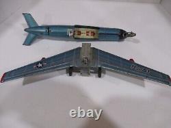 US Air Force KC 135 Battery Operated Jet All Tin Tested Works Made N Japan