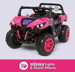 UTV Electric Power Wheels Kids 3-5 Years Old Max 60 lbs LED Headlights
