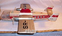 VERTICAL LINER PASSENGER HELICOPTER PLANE TIN BATTERY TOY Tomiyama Japan1958