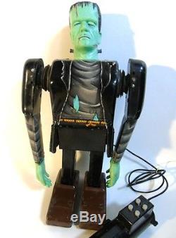 VERY RARE VINTAGE FRANKENSTEIN MONSTER withBATTERY OPERATED REMOTE by MARX TOYS